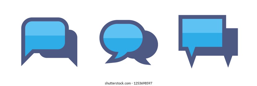 Speech bubble icon set