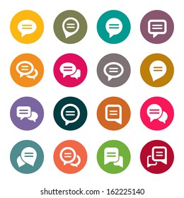 Speech bubble icon set