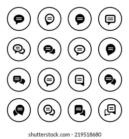 Speech bubble icon set