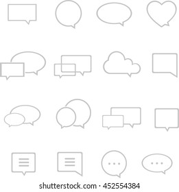 Speech bubble icon set