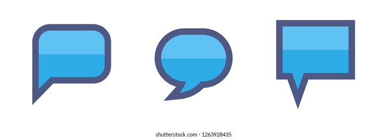 Speech bubble icon set, chat dialog vector sign