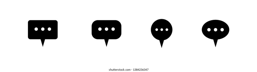 Speech bubble icon set, chat symbol