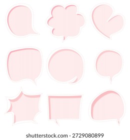 Ícone de balão de fala define ilustração mostrando várias formas de bate-papo e diálogo para comunicação e design de mensagem.