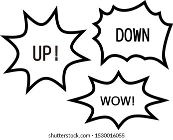
Speech bubble icon set . Letters are written in speech bubbles.