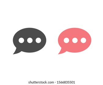 Speech bubble icon set. Vector illustration