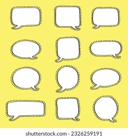Speech Bubble Icon Set Vector Design.