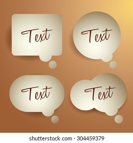 Speech Bubble Icon Set : Vector Illustration