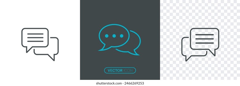 Speech bubble icon set.Blank empty Talk bubble With speech icon set.Chat speech bubble icon Trendy flat design. Vector illustration