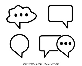 speech bubble icon set.chat icon,dialog icon