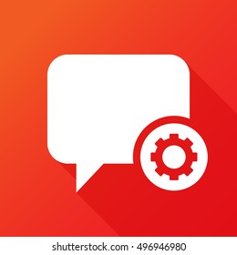 Speech bubble icon settings symbol