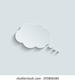 speech bubble icon with shadow 