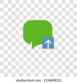 speech bubble icon sign and symbol. speech bubble color icon for website design and mobile app development. Simple Element from interaction assets collection for mobile concept and web apps icon.