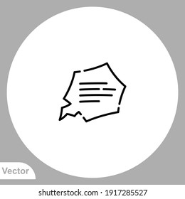 Speech bubble icon sign vector. Symbol, logo illustration for web and mobile.