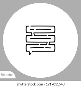 Sprechblase Symbol, Vektorsymbol, Symbol, Logo-Illustration für Web und Mobile