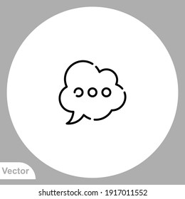 Vector de signo de icono de burbuja de voz,Símbolo, ilustración de logotipo para web y móvil