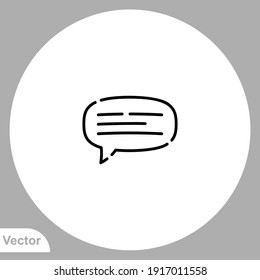Speech bubble icon sign vector,Symbol, logo illustration for web and mobile