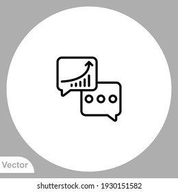 Speech bubble icon sign vector,Symbol, logo illustration for web and mobile