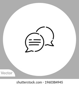 Speech bubble icon sign vector,Symbol, logo illustration for web and mobile