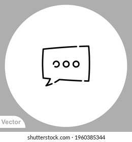 Vector de signo de icono de burbuja de voz,Símbolo, ilustración de logotipo para web y móvil