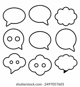 Speech Bubble Icon Silhouette Design