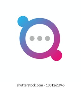 speech bubble icon with a silhouette of a person