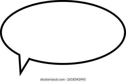 Icono de la burbuja del discurso con diseño simple. Color blanco y negro. Ilustración vectorial.