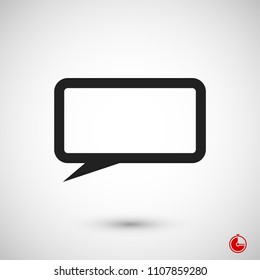 Speech bubble icon, stock vector illustration flat design style