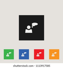Speech Bubble icon, stock vector illustration, EPS10.