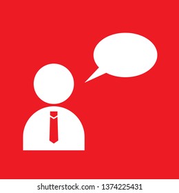 Speech bubble icon, stock vector illustration, EPS10.