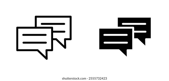 Speech bubble icon symbol collection on white background.