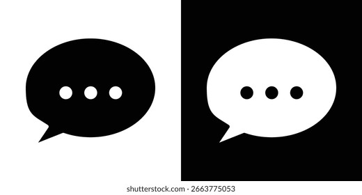 Speech bubble icon symbol collection. Flat vector stock illustration.