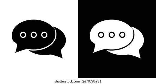 Speech bubble icon symbol collection. Flat vector stock illustration.