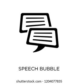 Speech bubble icon. Speech bubble symbol design from Communication collection. Simple element vector illustration on white background.