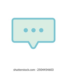 Símbolo del icono de la burbuja de discurso, chat de redes sociales aislado en el fondo. Vector de icono de burbuja de voz. Ilustración vectorial
