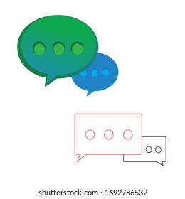 speech Bubble icon symbol vector ilustration logo template