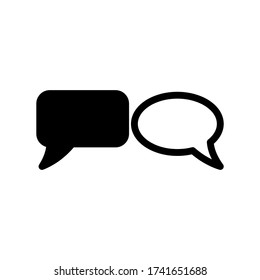Speech bubble icon symbol vector on white background