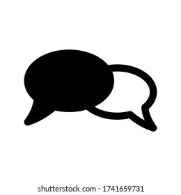 Speech bubble icon symbol vector on white background