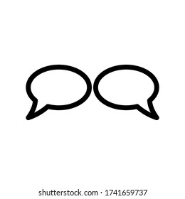 Speech bubble icon symbol vector on white background