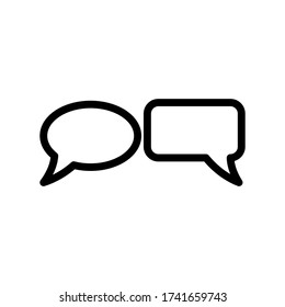 Símbolo de icono de burbuja de voz vector sobre fondo blanco