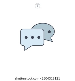 Speech Bubble icon symbol vector illustration isolated on white background