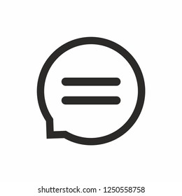Speech bubble icon. Talk symbol. Chat  communication sign. Vector