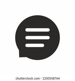 Speech bubble icon. Talk symbol. Chat  communication sign. Vector