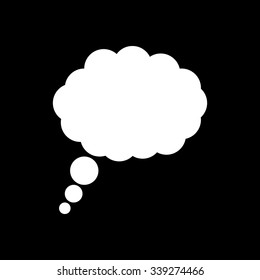 The speech bubble icon. Talk symbol. Flat Vector illustration