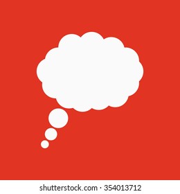 The speech bubble icon. Talk symbol. Flat Vector illustration