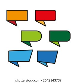 Speech bubble icon. Text cloud shape. Dialogue box figure. Vector talking symbol.