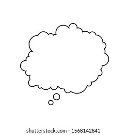 Speech bubble icon. Think cloud icon. Comic style.