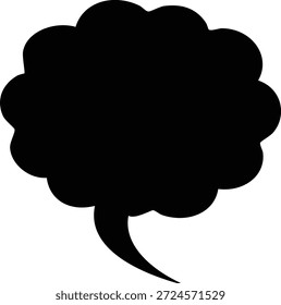 Sprache Blase Symbol mit Gedanken Wolke einfache flache Design-Element