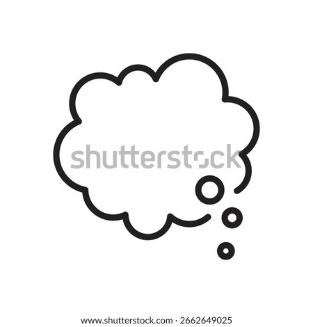 Speech bubble icon. Thought bubble, mind, speaking, talk, speech, cloud symbol. Speech bubble comic black sign. Vector illustration. Editable stroke. Flat design.