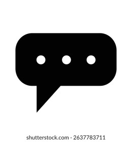 Speech bubble icon with three dots