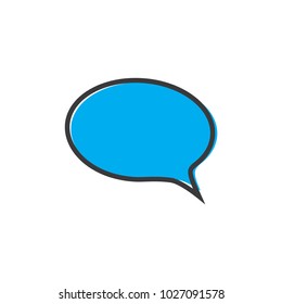 speech bubble icon in trendy flat style 